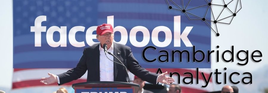 Donald Trump Facebook campaign with Cambridge Analytica logo